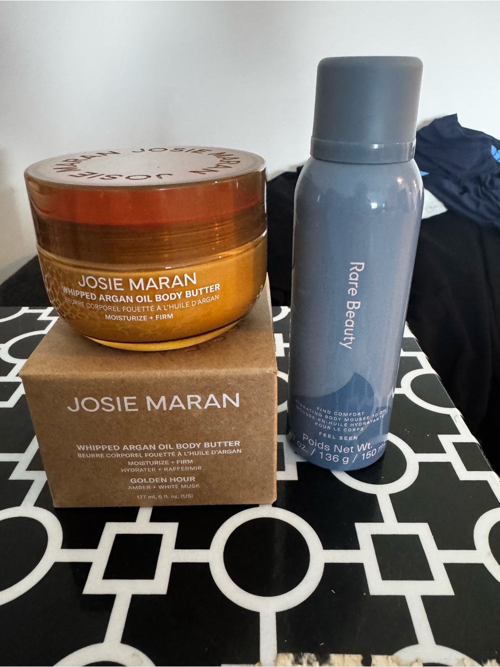 Jose Maran and Rare Beauty moisturizer duo